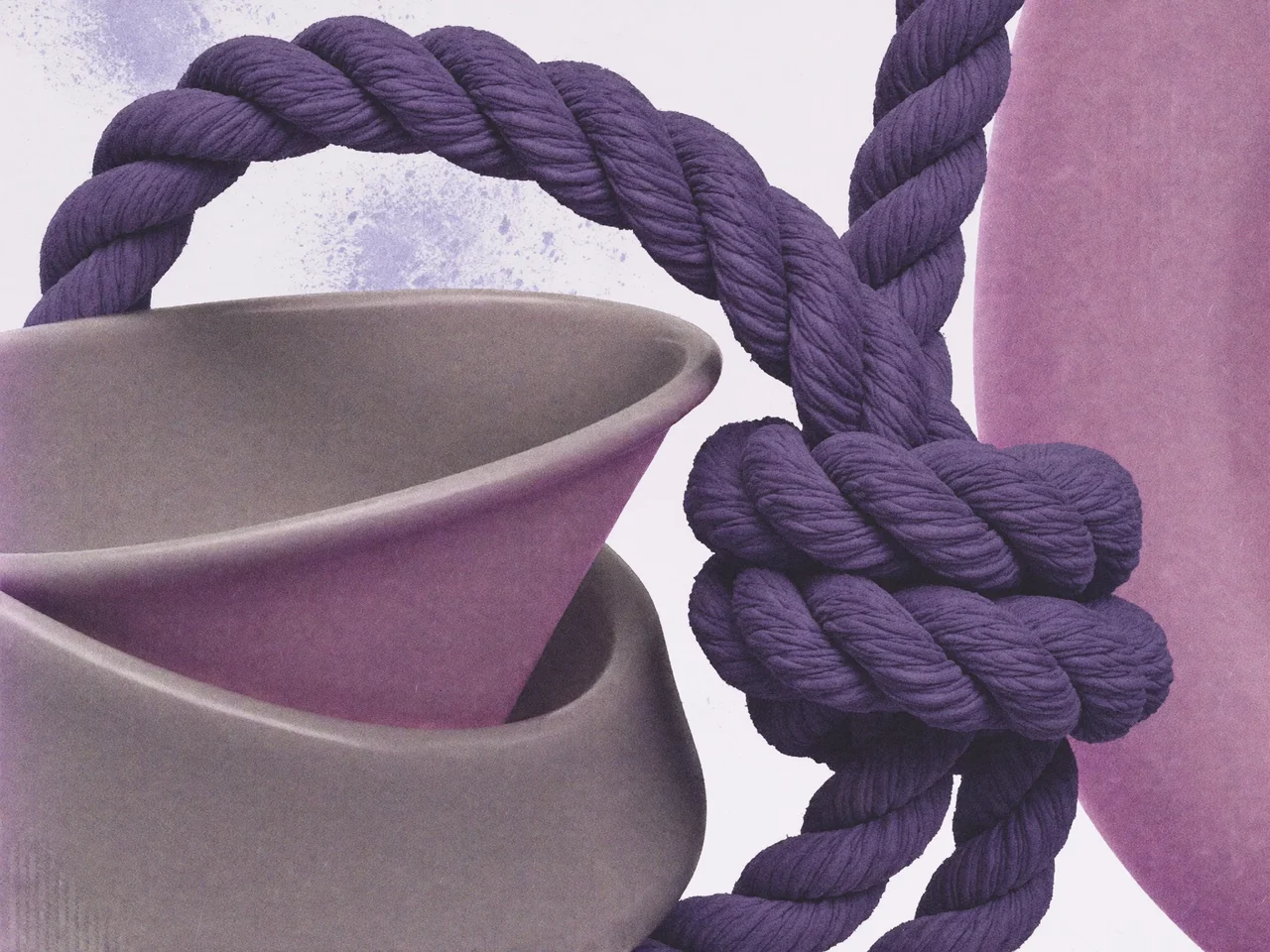 Illustriertes Materialdetail zu Stoffen und Verarbeitung im Tierbedarf